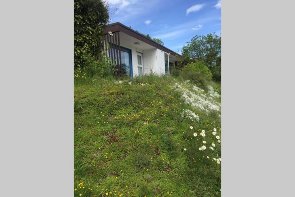 Idyllisch Wohnen Im Weserbergland - Bungalow Mit Phantastischer Aussicht Fuer 4 Personen Polle Exterior photo